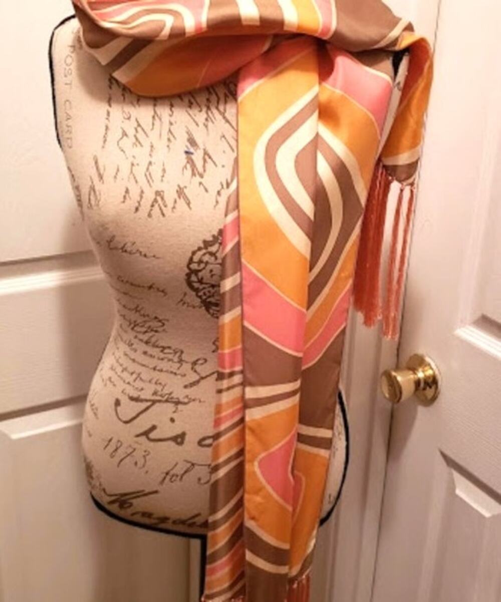 Talbots Silk Scarf | Fringed | EUC